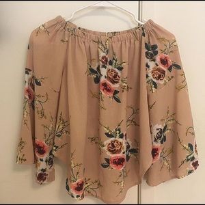 Off the shoulders floral blouse